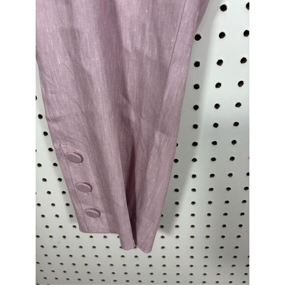 J. Jill button hem rose pink pull on linen pants size L - Picture 4 of 5